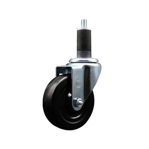 4'' Hard Rubber Wheel Swivel 1-1/4'' Expanding Stem Caster